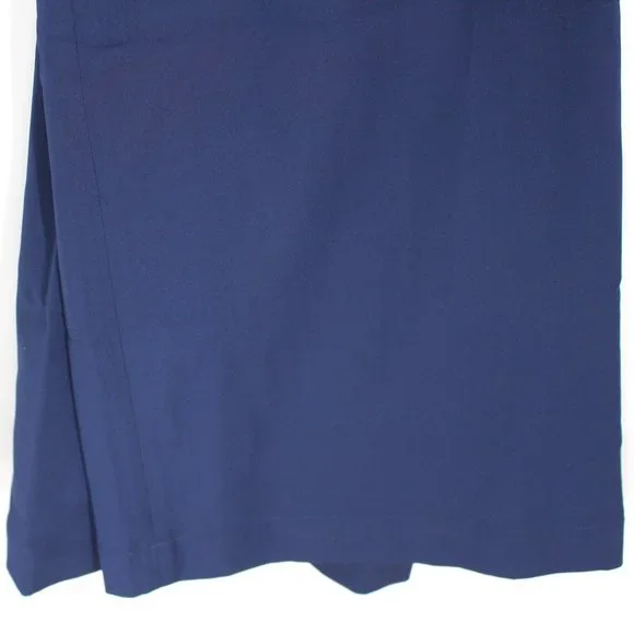 JAY GODFREY Oliver Navy Blue Wide Leg Jumpsuit Chiffon Ruffle Cold Shoulder 2 XS - Picture 7 of 9